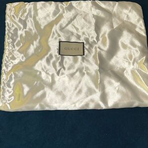 Gucci Ivory Satin Storage Bag